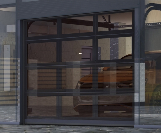 Панорамные ворота Алютех AluPro в Беслане