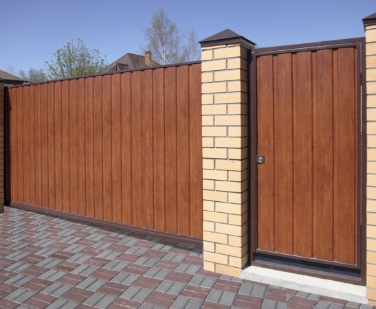 Ворота из металлического сайдинга в Беслане